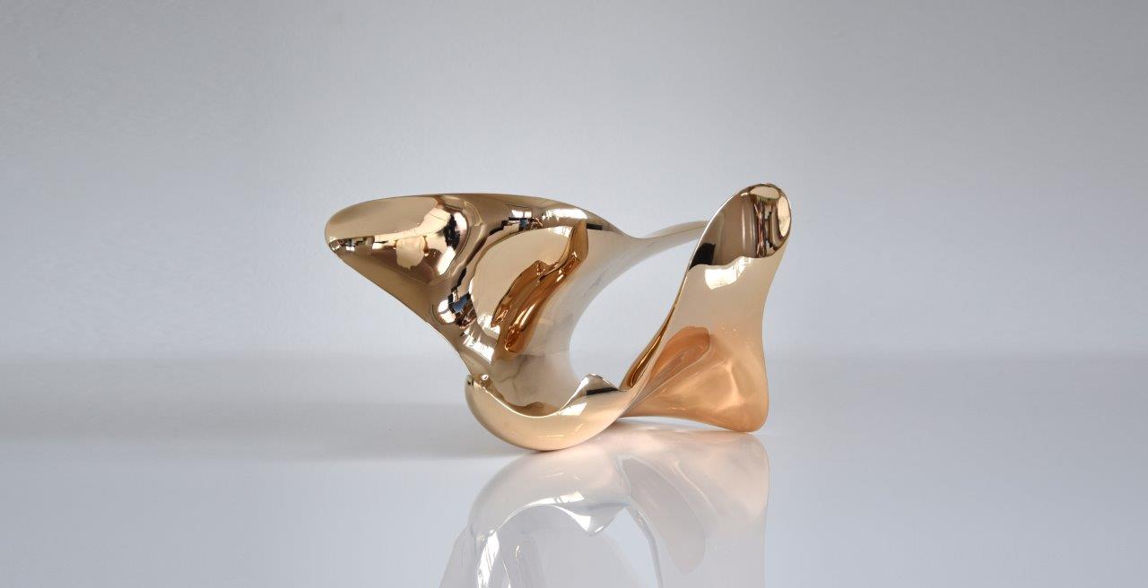 trans-dimensional object "transition" Bronze polished