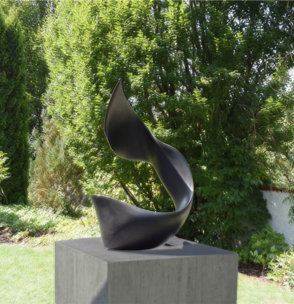 trans-dimensional object "evolution-L" Bronze patinated