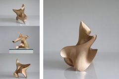 trans-dimensional object "poisis" Bronze sanded by hand