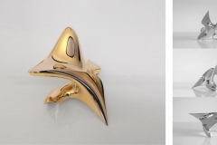 trans-dimensional object "poisis" Bronze polished